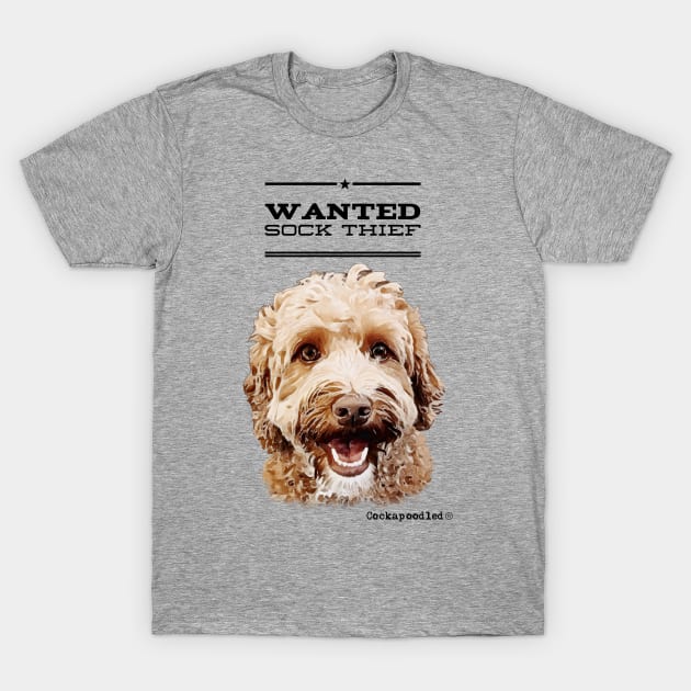 Cockapoo / Doodle Dog Sock Thief T-Shirt by WoofnDoodle 